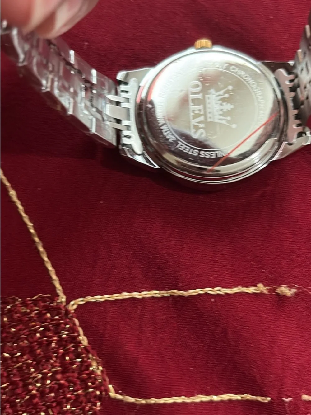 Veto Two-Tone Silver and Gold Men’s Quartz Watch with Black Dial